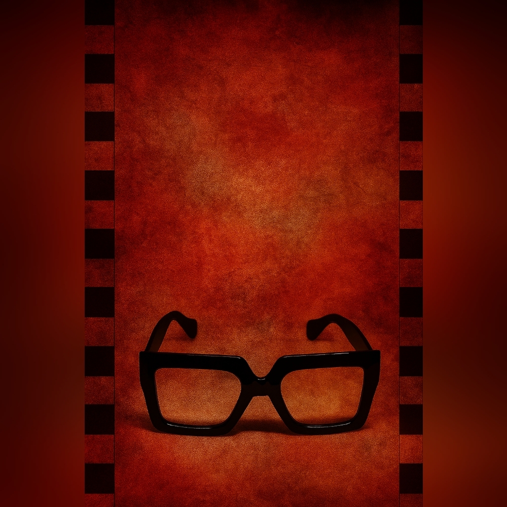 Oversized Black Square Eyeglasses – Pre-Owned